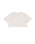Sandstone beach crop t-shirt on a white background